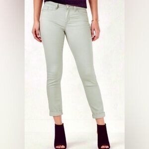 Lauren Conrad Mint Sage Cuffed Skinny Ankle Jeans Sz 6